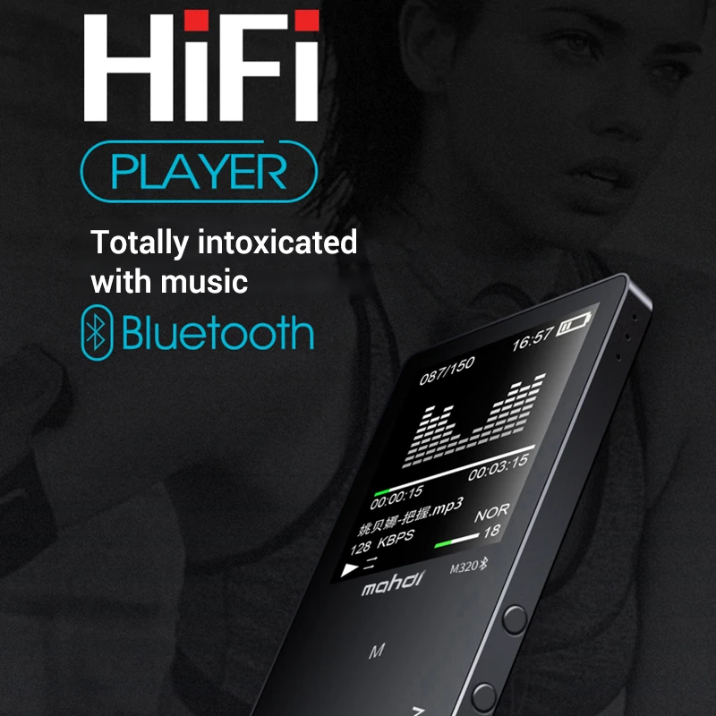 Mp3 плеер Bluetooth 4,0 MP3 проигрыватель с функцией записи FM видео электронная книга радио Спорт беспроводной музыкальный проигрыватель Поддержка OTG ссылка HIFI без потерь