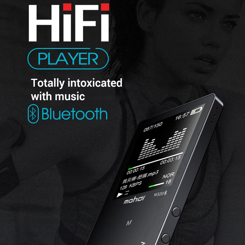 

Mp3 player Bluetooth 4.0 MP3 Player Recorder FM Video E-book Radio Sport Wireless Music Player Support OTG Link HIFI Lossless