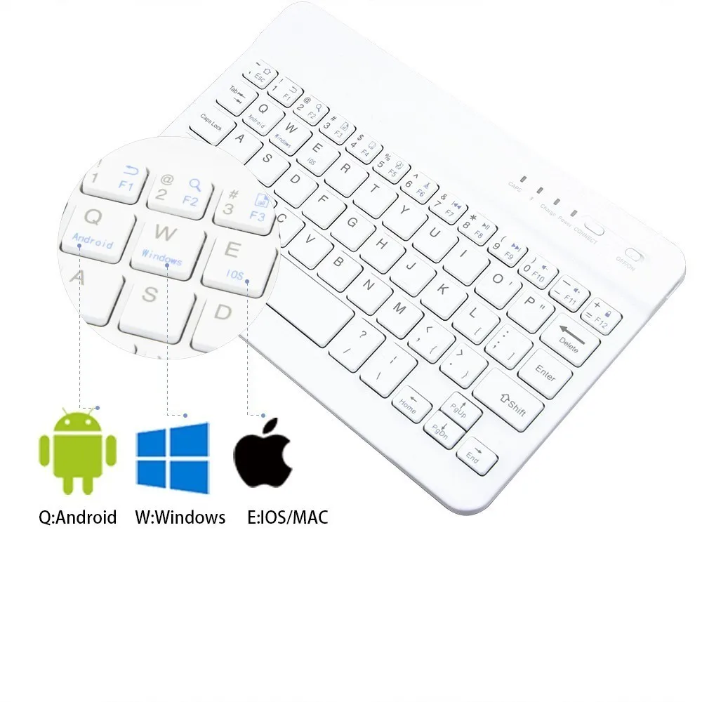 Беспроводные Bluetooth клавиатуры мини ультра-тонкие эргономичные компьютерные игровые тонкие стильные клавиатуры для ПК Ipad Android планшет Windows
