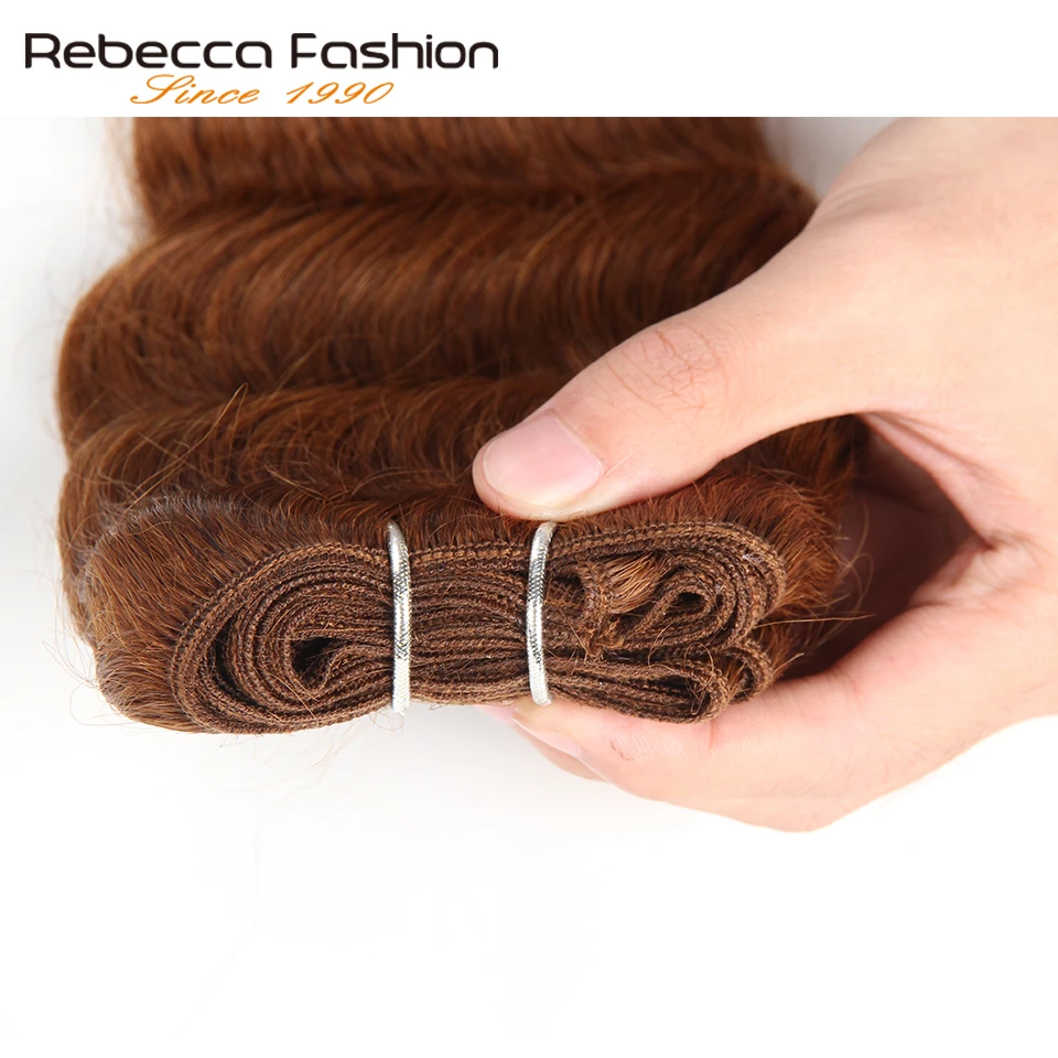 Rebecca Natural Hi глубокая волна человеческие волосы 1 комплект предложения бразильские нароральные глубокая волна цвет remy волосы#27#30# 99J# бордовый красный