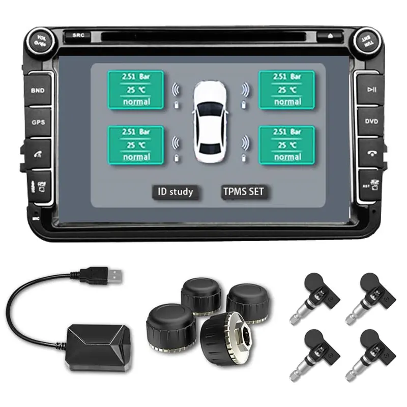 Система контроля давления в шинах TPMS интеллектуальные внешние датчики с USB