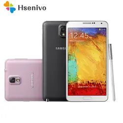 100% Оригинальные Samsung Galaxy note 3 N900 N9005 мобильный телефон 4 ядра 5,5 "8MP 3G Wi-Fi gps Примечание 3 сотовом телефоне Восстановленное