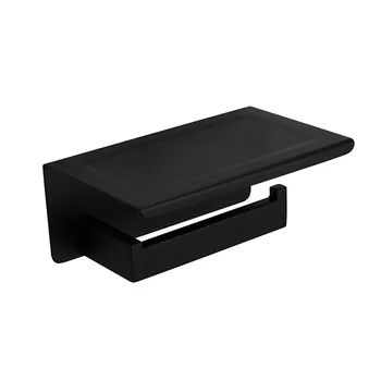 

White &Mirror Chrome Polished & Black & Brushed Stainless Steel Toilet Paper Holder Top Place Things Platform 4 Choices