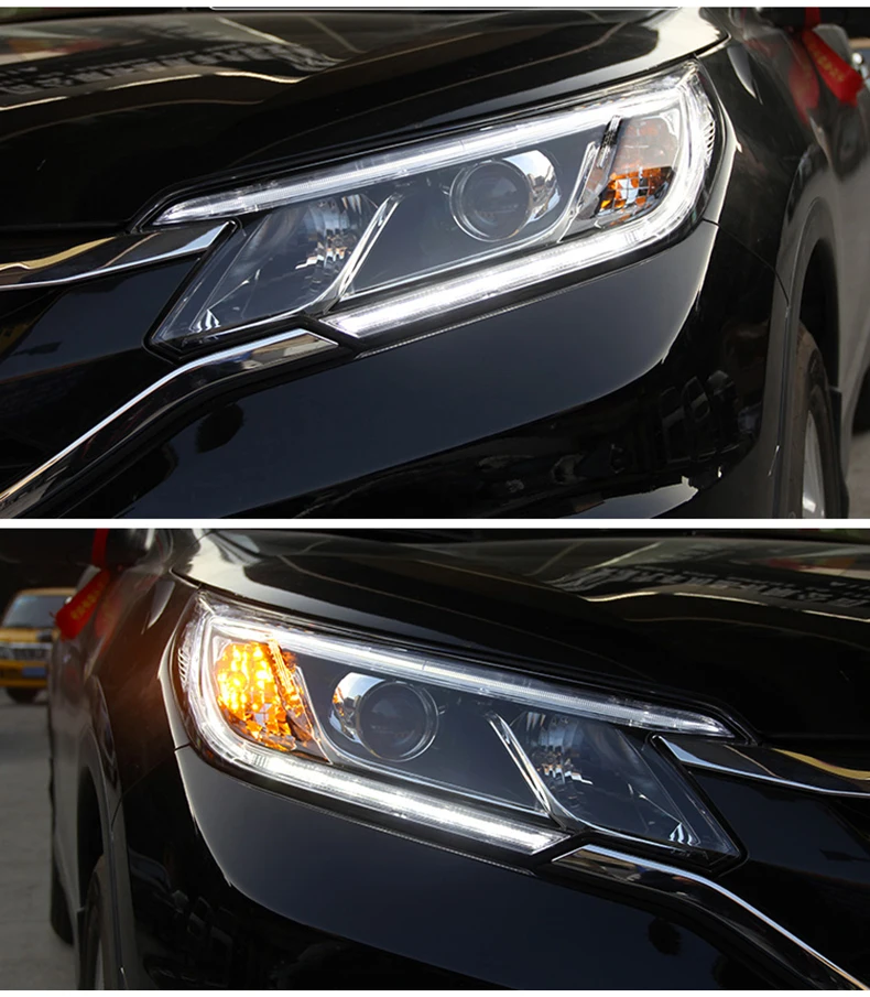 KOWELL автомобильный Стайлинг для Honda headlights CRV фары Головной фонарь светодиодный DRL передний свет Биксеноновые линзы ксеноновые HID