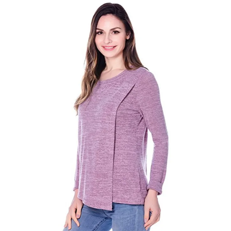 Winter Autumn Fashion Maternity Clothes long sleeve pregnancy T-shirt Breastfeeding Clothes for Pregnant Women Nursing tops (4)