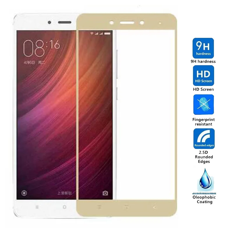 Закаленное стекло с полным покрытием для Xiaomi Redmi 3X 4A 4X Note 3 4 Pro 5A 6 7 Prime защита экрана