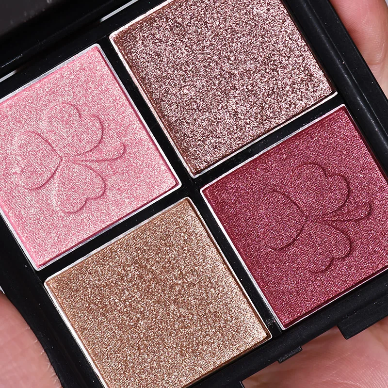 

BEEZAN Brand Shimmer Eyeshadow Cosmetics Long Lasting Waterproof 4 Color Glitter Eye Shadow Makeup Kit