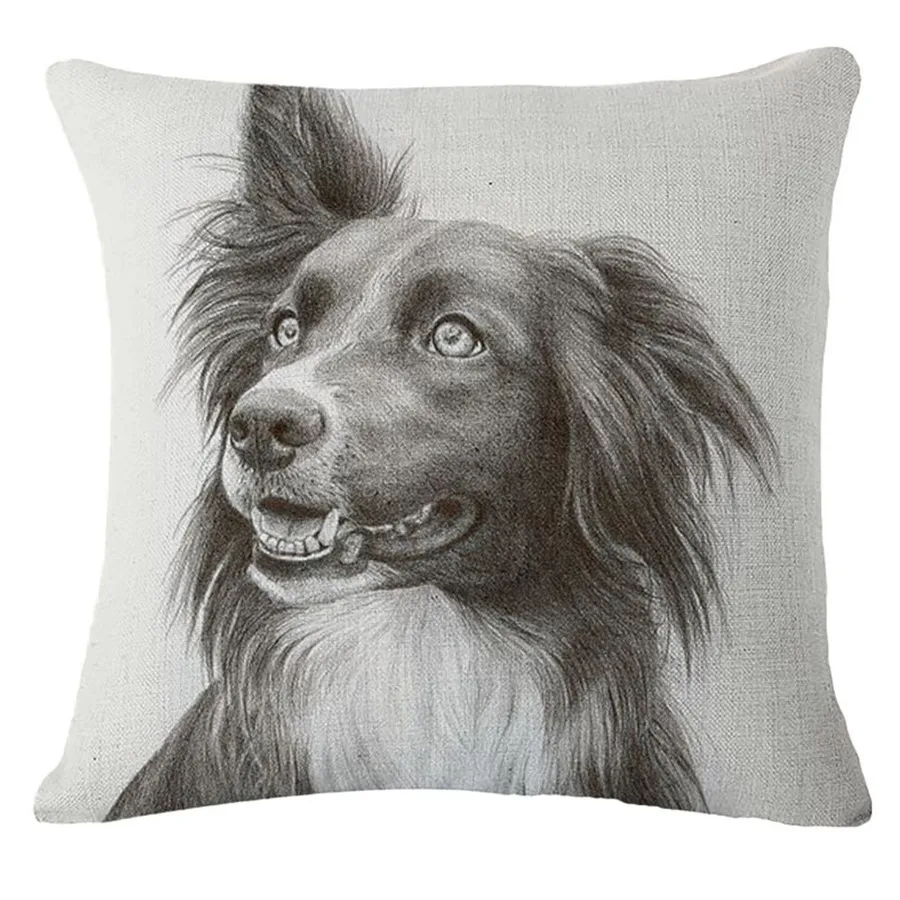 Sketch Angel Bull Terrier Cushion Covers Dog Pet 45x45cm Soft