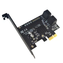 Сверхскорости Компоненты долговечный конвертер адаптер PCI Express SATA3.0 4 Порты и разъёмы компьютер Добавить на стойку 6 г расширения карта ПК