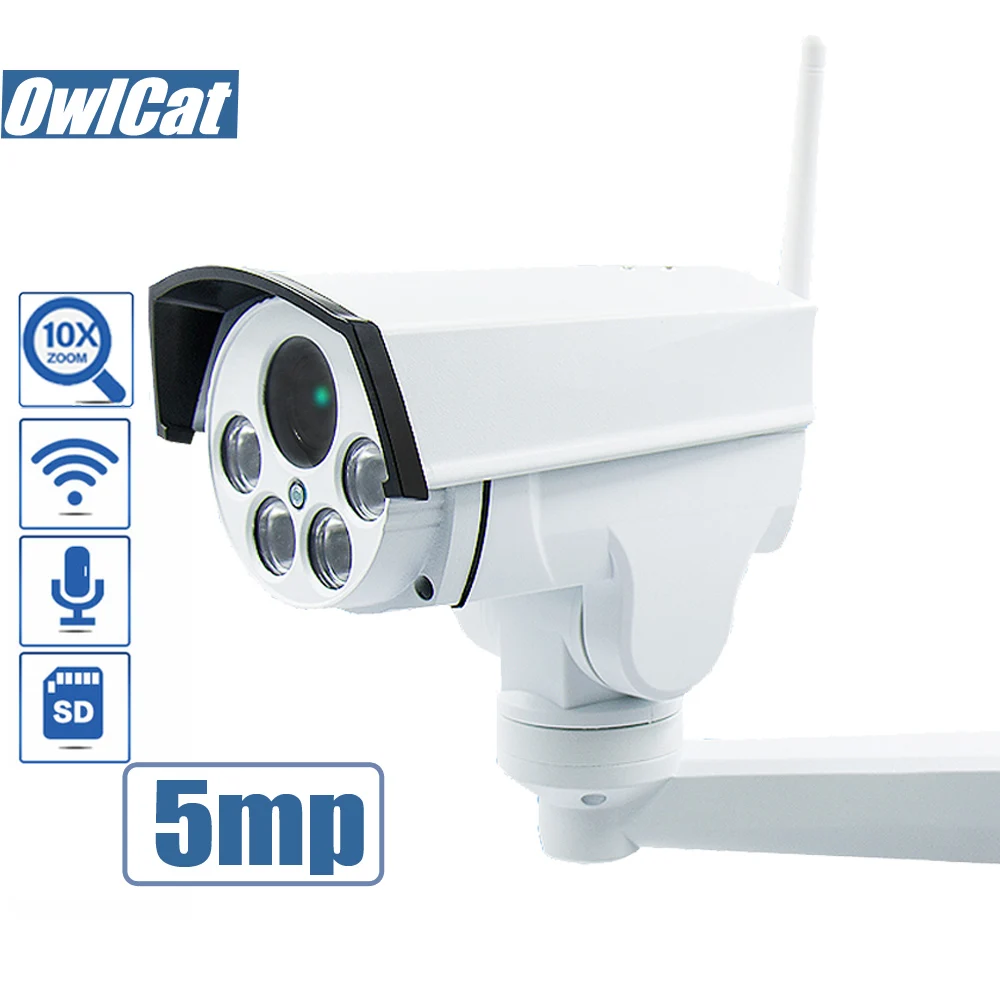IP камера OwlCat HD 2 Мп 5 МП PTZ Wi Fi 10 кратный зум|Камеры видеонаблюдения| |