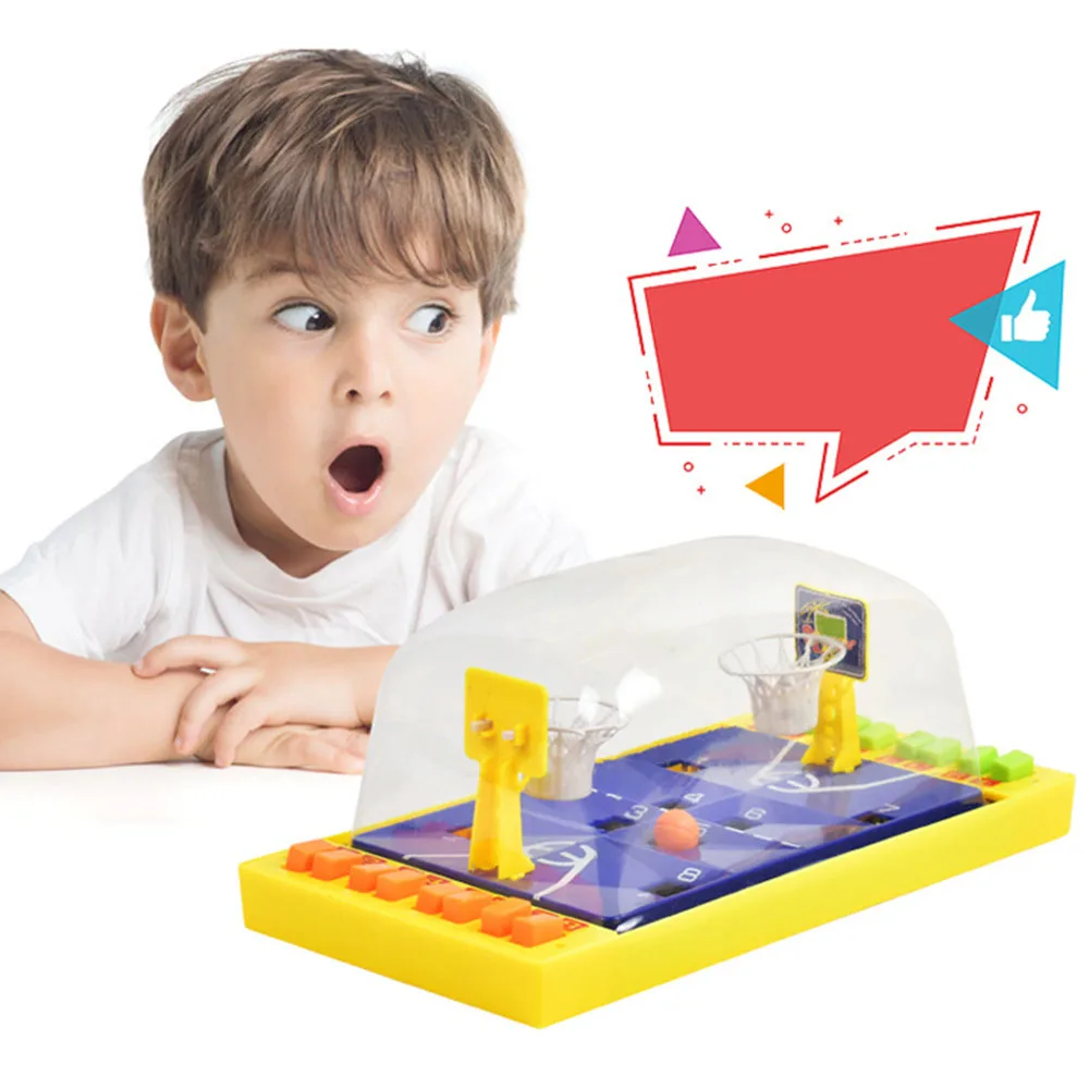 

Double play button ejaculation basketball Table Games Portable baby desktop puzzle toy table basketball kids toy Education toys