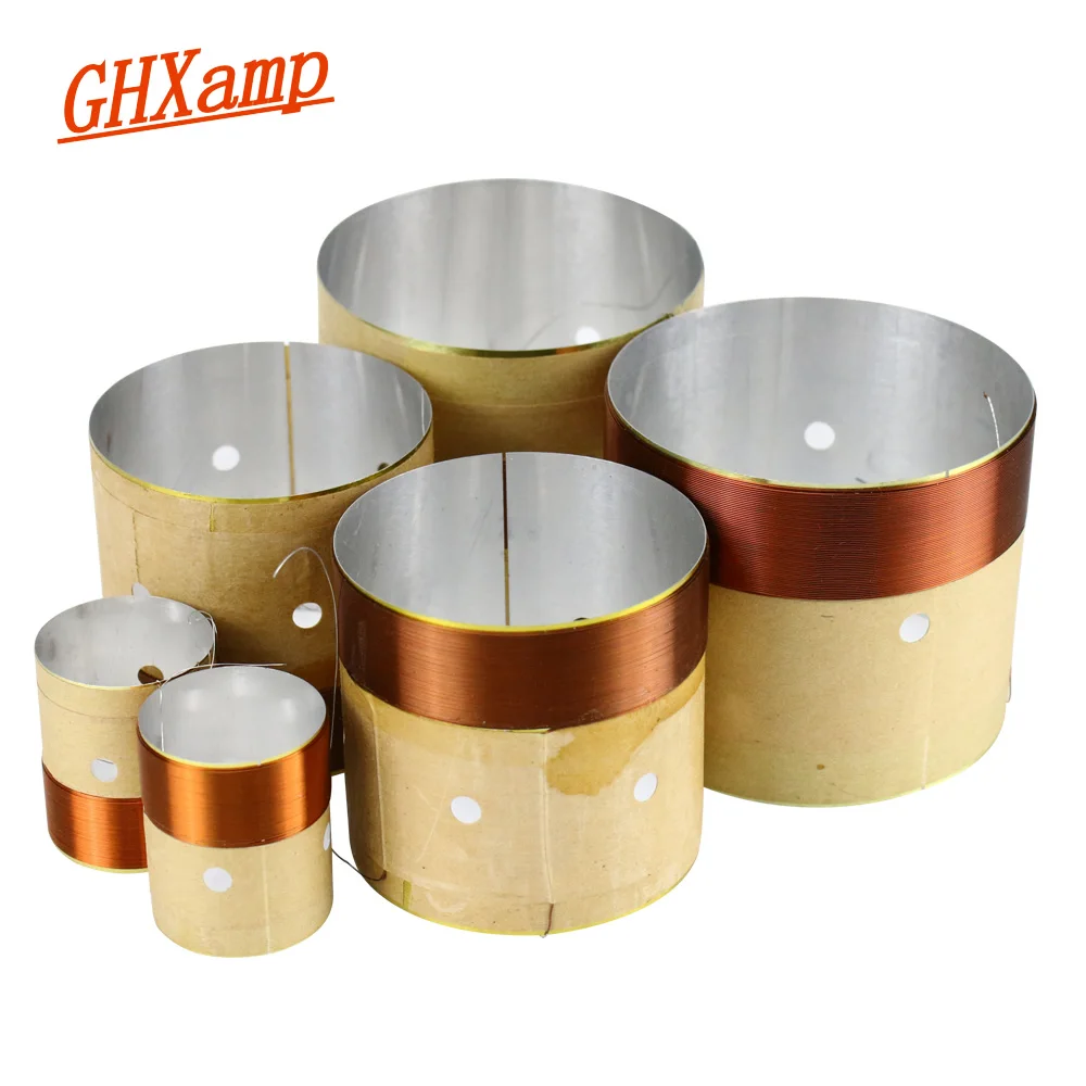 GHXAMP колонка звуковая катушка с басами 4 дюйма 6 5 10 дюймов 18 ремонт сабвуфера 8 Ом