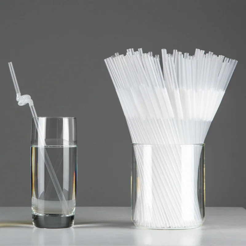 960 x Eco Friendly Clear Plastic Straws Wholesale in Disposable Party