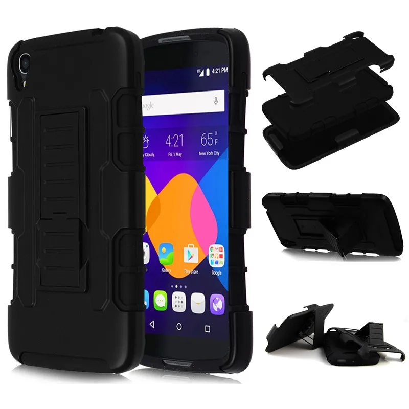 Прочный ударопрочный чехол Кобура на ремне для Alcatel One Touch Idol 3 5 6045Y сверхпрочный