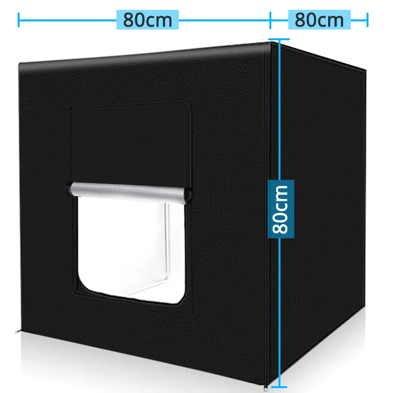 Travor light Box 40 60 80cm Portable Softbox Photo Lightbox Tent With 3 Colors Background For Studio Photography Box LED Light - Цвет: M80