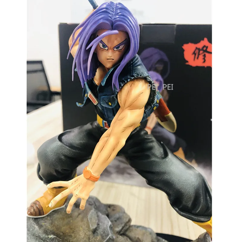 Dragon Ball Z Super Saiyan Trunks Torankusu статуя полная длина портрет резиновая фигурка героя Коллекционная модель игрушки 29 см Q806