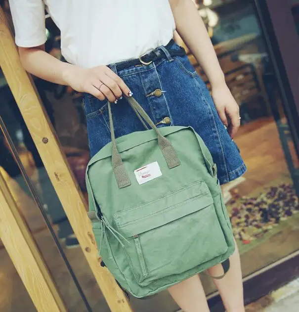 

2018 Canvas Casual School Bags For Teenage Girls Student Kanken Small Backpack Schoolbag Women Mochila Feminina Bagpack Bag Pack