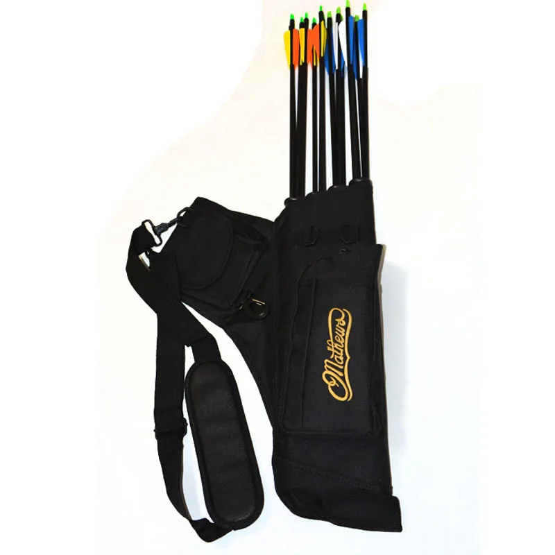

1 Piece Archery Arrow Quiver Black shooting Arrow quivers for holding about 32 Carbon arrows Waist type also can shoulder