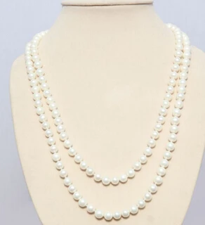 

ddh003810 AAA 8mm round white black silver coffee shell pearl necklace 50