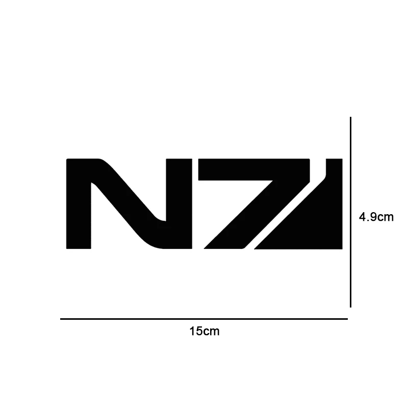 Mass Effect N7 Adhesive Originality Car Sticker Vinyl Decal Blackwhitelaser 15X4 (6)