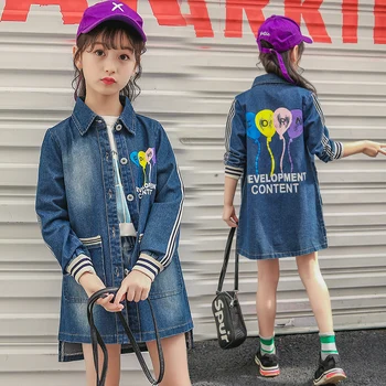 

JMFFY Autumn Baby Girls Coat Kids Lovely Denim Jacket 2019 Children Girl Cotton Outfit Big Girl Fall Coat Clothing Outwear 6-16T