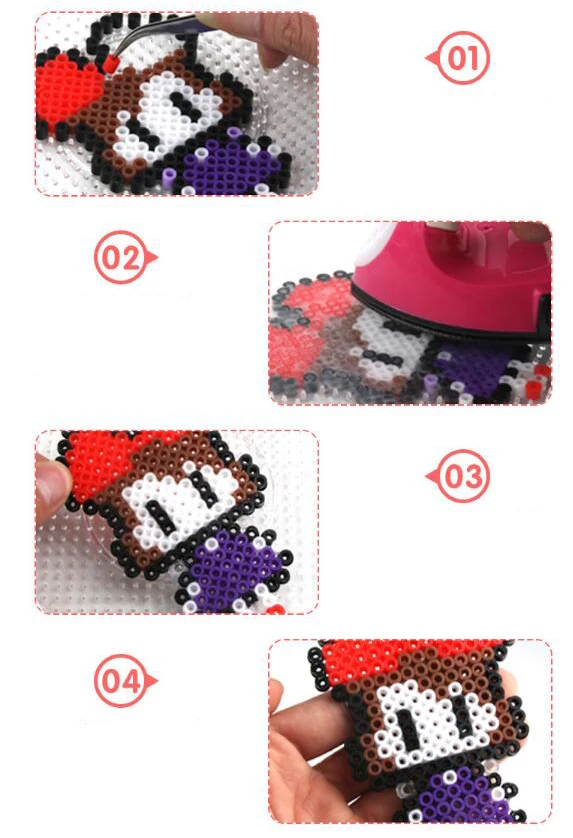 2.6mm mini hama beads kids pegboard Perler Fuse Beads toys