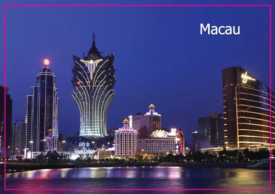 

World Souvenir Magnets ,Chinese Macau view Rectangle Metal Fridge Magnet 5462 Tourism Souvenir