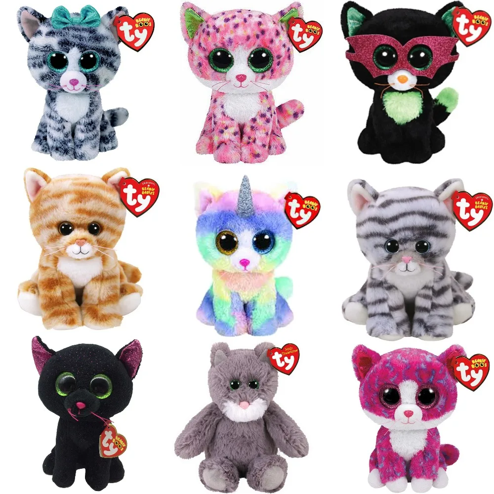 Pyoopeo Ty Beanie Boos 6" 15cm Cat Quinn Potion Charlotte Kiki
