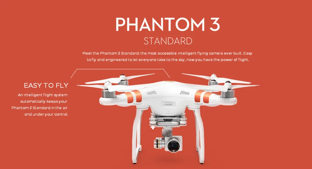 DJI Phantom 3 Standard With 2.7K HD Camera FPV Drone Quadcopter Rc Helicopter GPS Gimbal VS Phantom 3 Professional