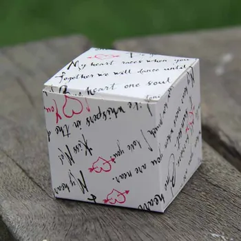 

5*5*5cm The Paper Gift Boxes Favor Boxes White color Paper Candy Boxes 50pcs