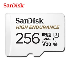 SanDisk-tarjeta microSD de alta resistencia, Memoria Micro SDHC de 32GB, hasta 100 M/s, 64GB, 128GB, 256GB MicroSDXC, velocidad de vídeo U3 V30 HD 4K