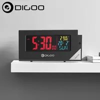 Digoo DG-C8 Температура Senser Новый Беспроводной полный Цвет цифровой прозрачные Подсветка электронные стол Спальня будильник с света