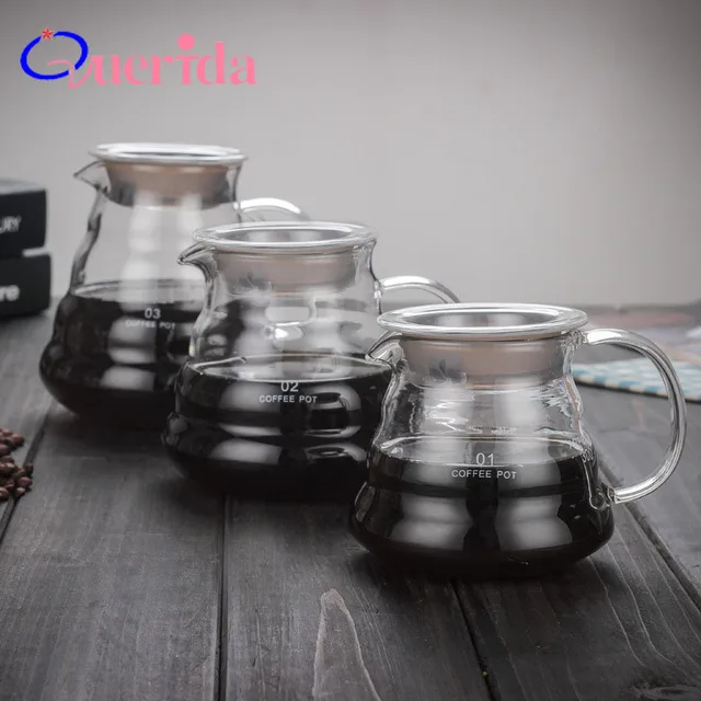 Heat Resistant Glass Coffee Pot High Borosilicate Coffee Brewer Tea Pot