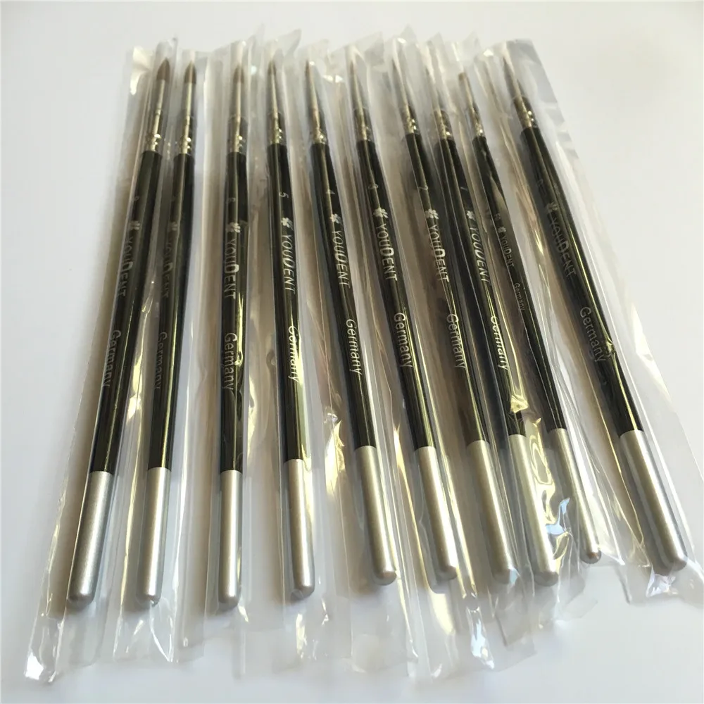 

Dental Lab Porcelain Synthetic Brush Pen F0,0,4,5,6 Tool Dental Lab Equipment 5pcs
