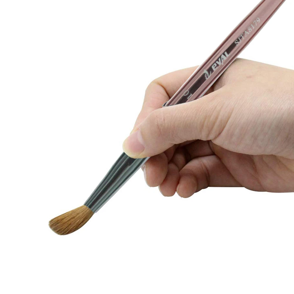Pincel de Pintura Eval Puro Kolinsky Sable Prego Escova uv Gel Acrílico Arte Conjunto Ferramenta 100% 8 Material escolar e de escritório