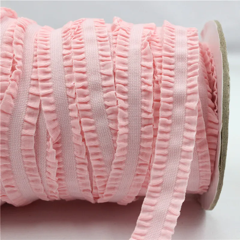 

1630209,16 mm solid crochet flower fold over elastic tape, 10yards of hair ring DIY handmade clothing accessories, Free Shipping