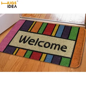

HUGSIDEA Home Outdoor Entrance Welcome Carpets Creative 3D Living Room Bedroom Carpet and Rugs Non-Slip Kitchen Bathroom Mats