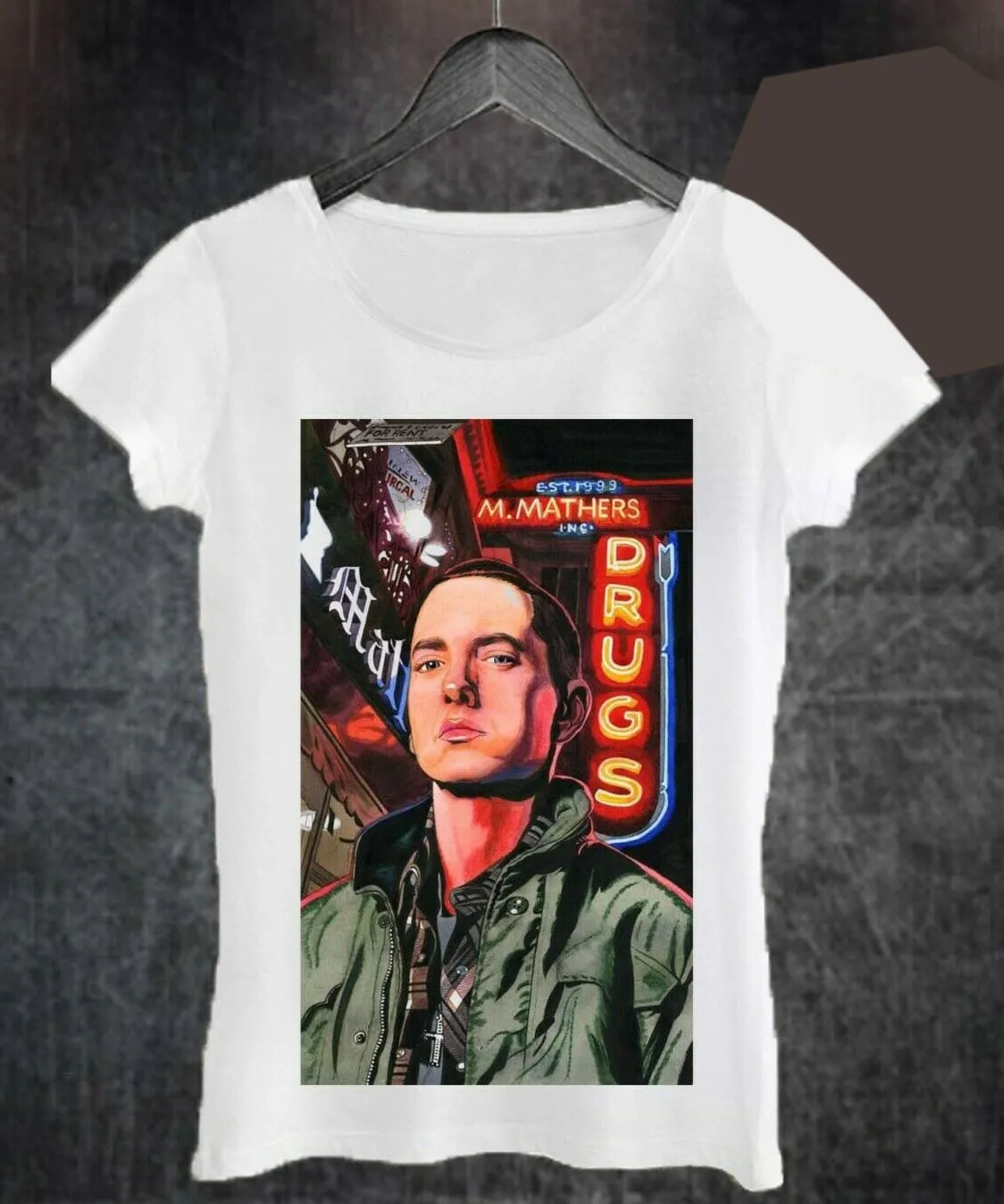 Мужская и женская хлопковая футболка Eminem размер S-3XL с коротким рукавом круглым