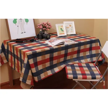 

Cotton Cover Napkins Grid Cloth Tablecloth Coffee Table Cloth