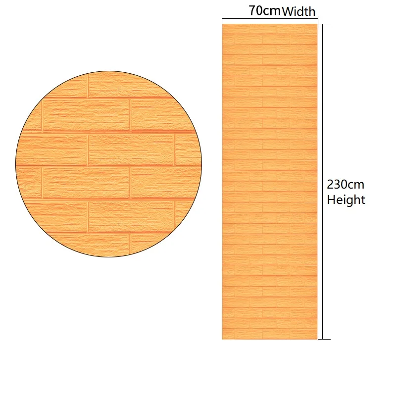 70*230 см DIY самоклеющиеся 3D наклейки в виде кирпичной стены LivingRm Декор Пена водонепроницаемое покрытие для стен для детей Rm tv Background-W002 - Цвет: Coffee