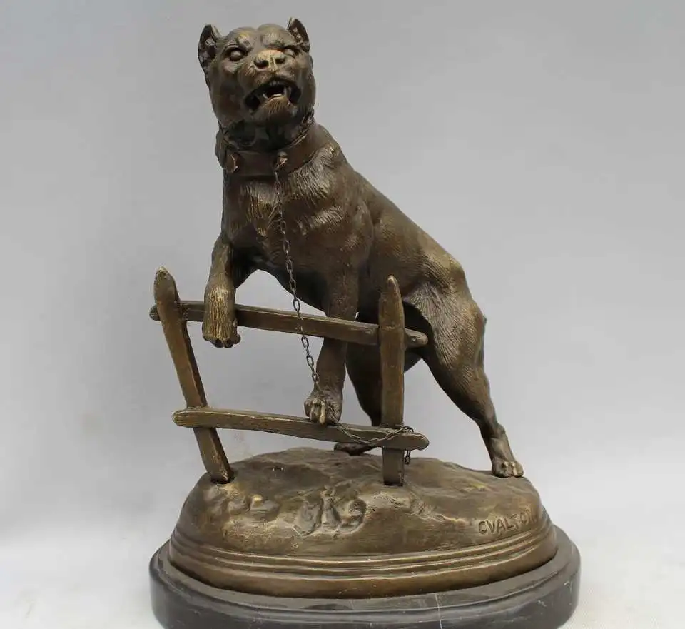 

12" Chinese Bronze Folk Reptile Wealth Wild Black Bear Statue Animals Sculpture