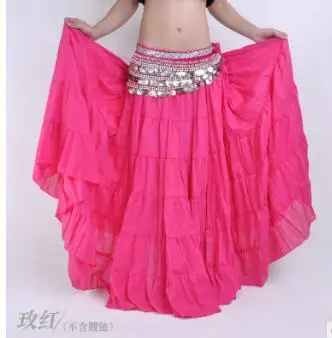 Belly Dance Stage Costume Gypsy Tribal Linen Skirt Dress 10 Colors High Quality 96cm length