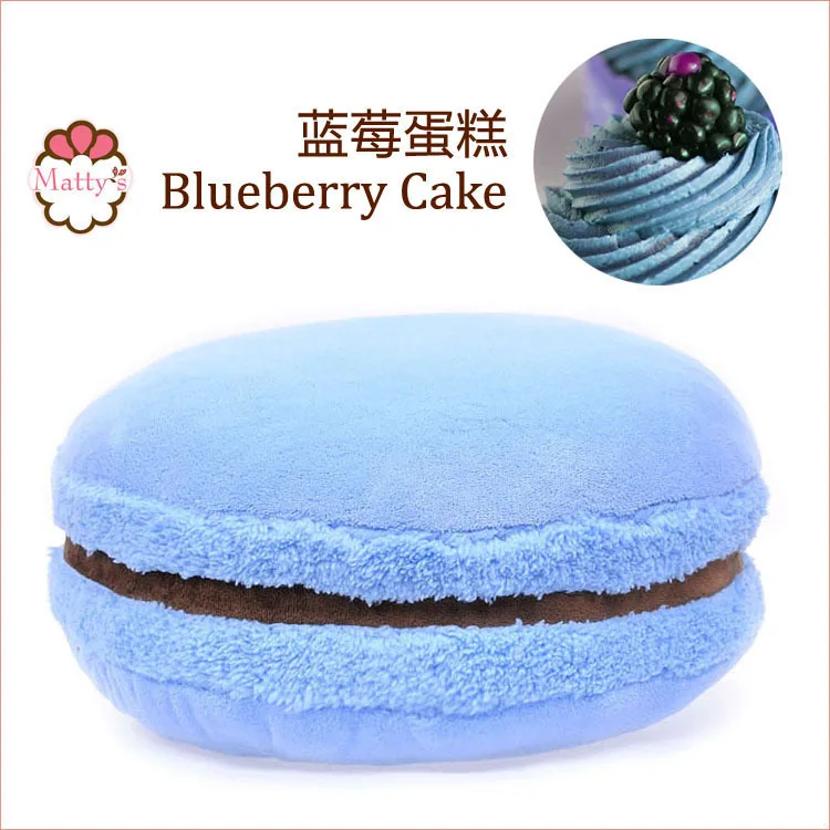 Модная Милая круглая подушка для торта, чистая цветная, мягкая, плюшевая кукла, креативный французский макарон, украшение для дома, дивана, ремесла, свадебный подарок - Цвет: Blueberry cake