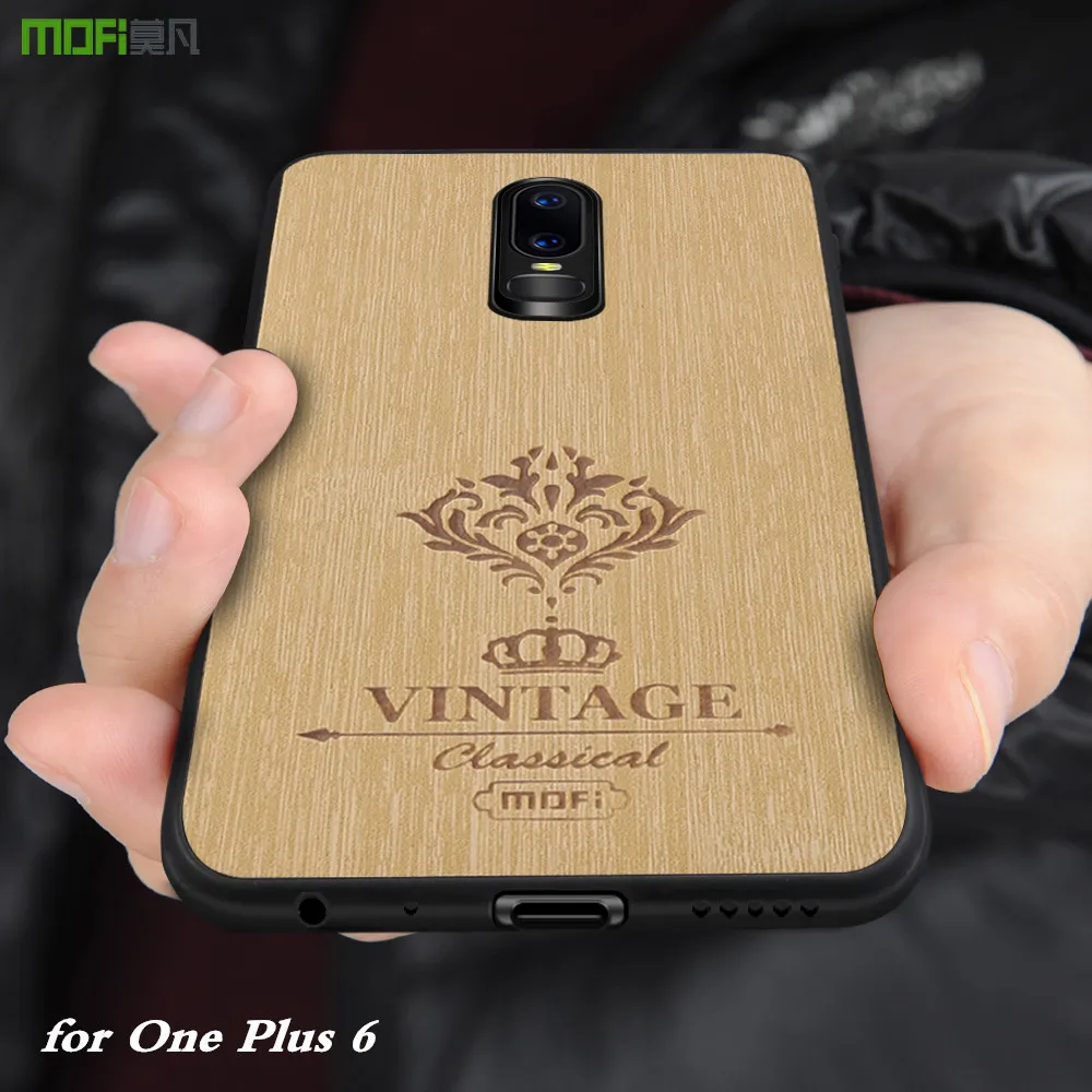 

MOFi Original Back Case for One Plus 6 Hard Cover for 1+6 PU Leather Conque for Oneplus 6 Luxury Housing TPU PC