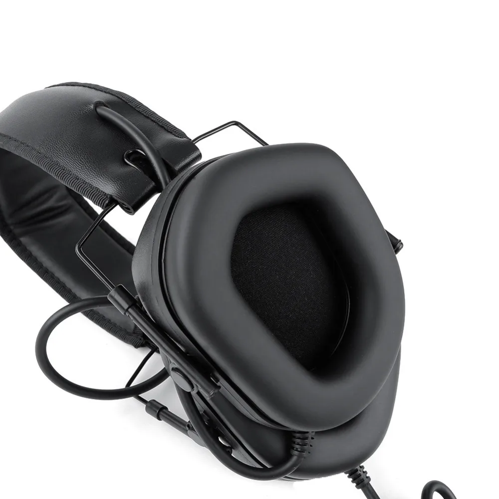 Fones de Ouvido Uso com Ptt Tático Padrão Militar Tiro Earmuff Walkie Talkie Rádio Airsoft Fone Ouvido 11 Fones de Ouvido tático & Acessórios