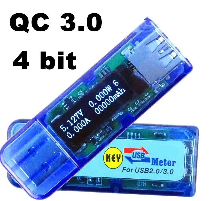 OLED дисплей цифровой 4 бит usb 3 0 Мобильный зарядный детектор мощности тестер тока