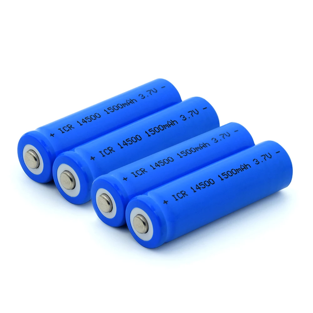 1/2/4/6/8/10x синий ICR 14500 1500 мАч перезаряжаемые батареи 3,7 в вольт 14500 литий-ионный аккумулятор длительный срок службы с Чехол