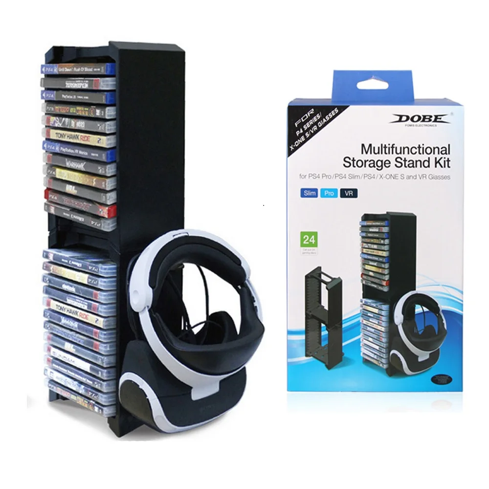 

PS4 Accessories Pro Slim Vertical psvr Storage Stand PS4 vr Stand Dual Ultra-Large Capacity Game Bracket For Sony playstation 4