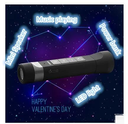 Bluetooth Speaker Portable font b Subwoofer b font Power Bank Rechargeable with LED light for Outdoor