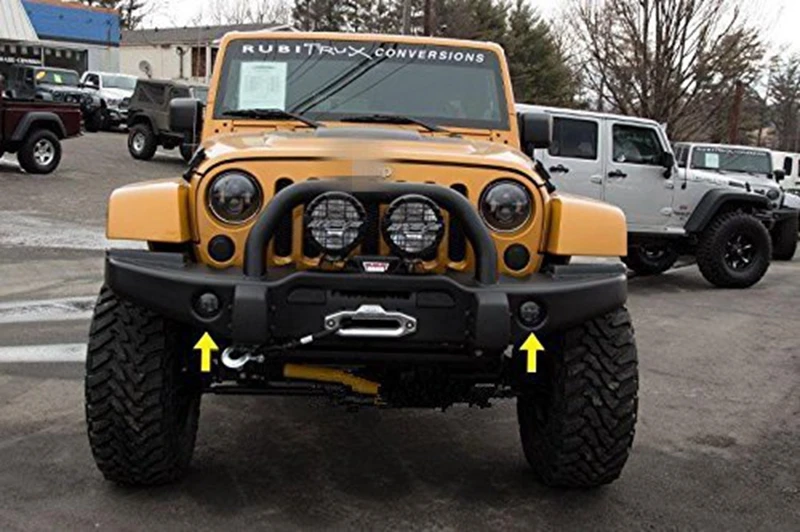 FMtoppeak 2 Pcs Rubicon Sahara Pair 30W  4 inch LED Fog Light Kit For 2007~2016 Jeep Wrangler JK
